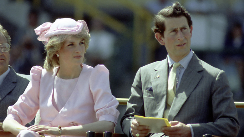 Princess Diana and Prince Charles sitting together