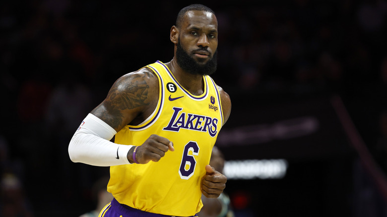 LeBron James playing for the Los Angeles Lakers 