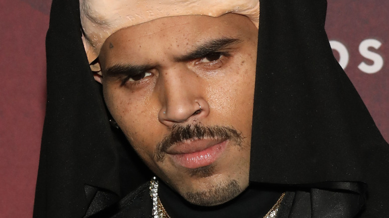 Chris Brown squinting