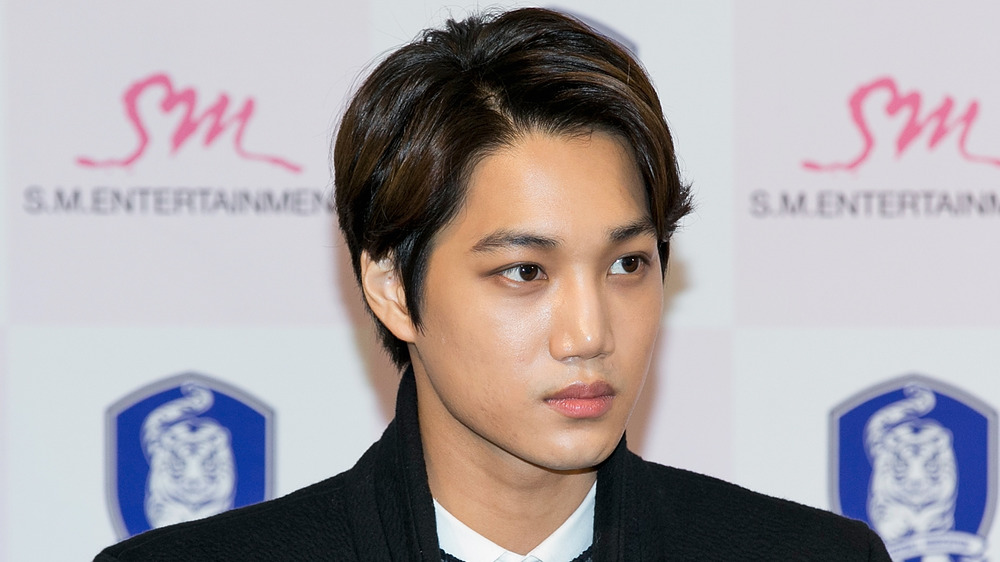 Kai of EXO at an SM Entertainment and Korea Football Association event