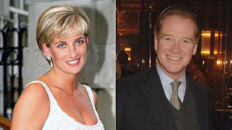 Princess Diana and James Hewitt, smiling in separate photos