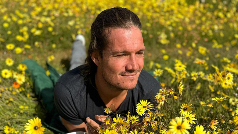 Gary King with daisies