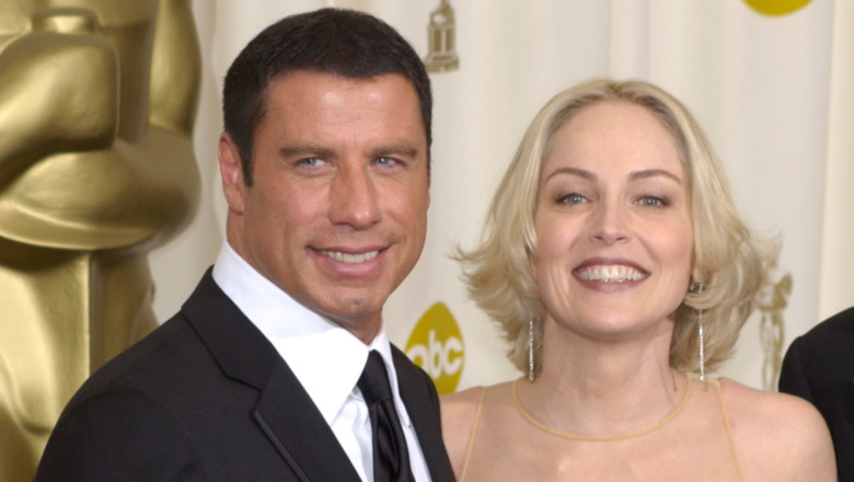 John Travolta and Sharon Stone at the Oscars 