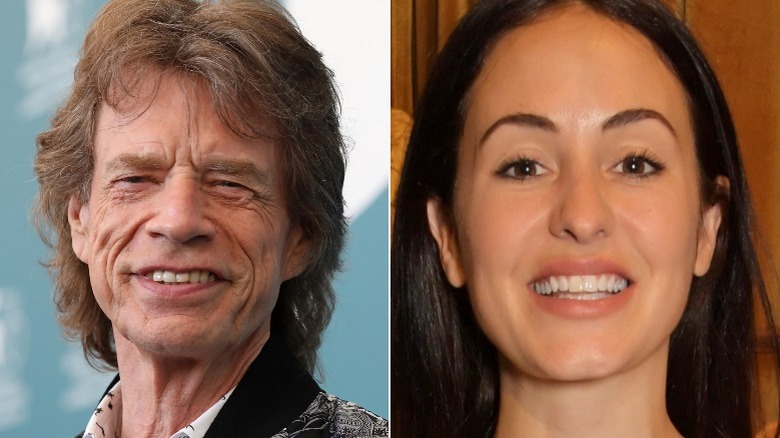 Mick Jagger and Melanie Hamrick split screen