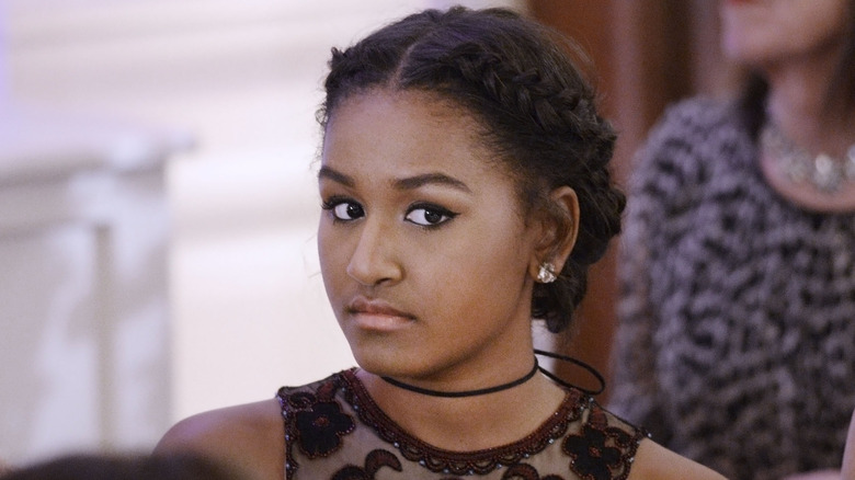 Sasha Obama at White House dinner