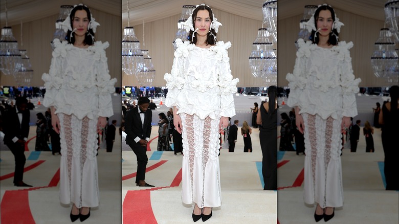 Alexa Chung white outfit Met Gala