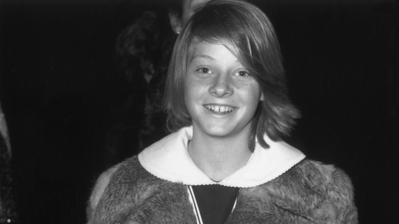 Young Jodie Foster smiles