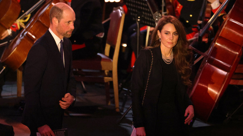 Prince William and Kate Middleton attending a ceremony in London