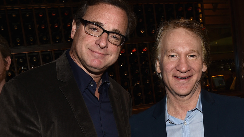 Bill Maher and Bob Saget posing 