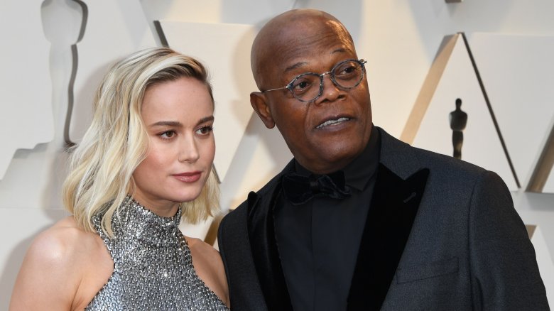 Brie Larson and Samuel L. Jackson