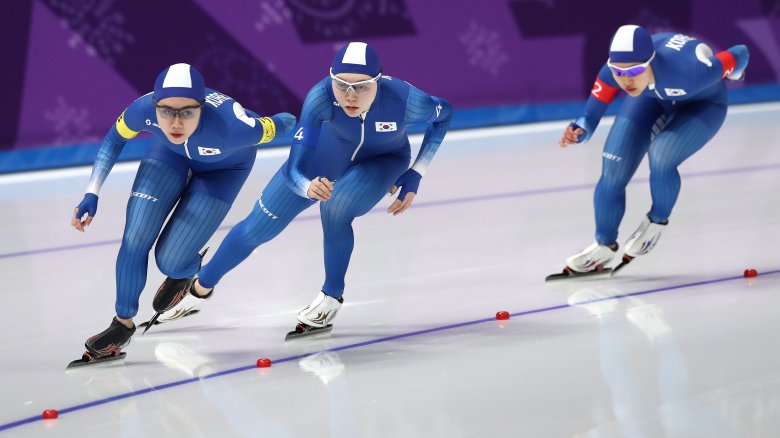 South Korean women's speed skating team