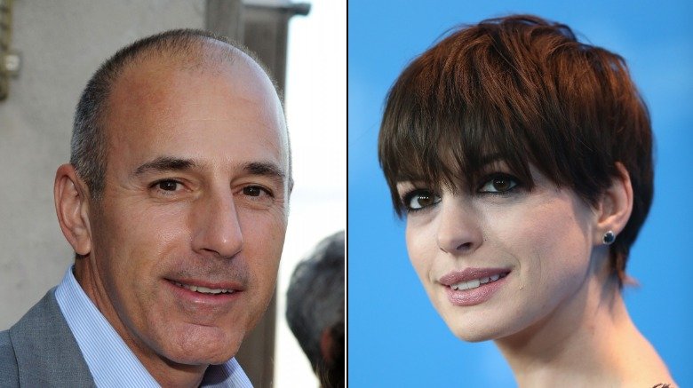 Matt Lauer and Anne Hathaway