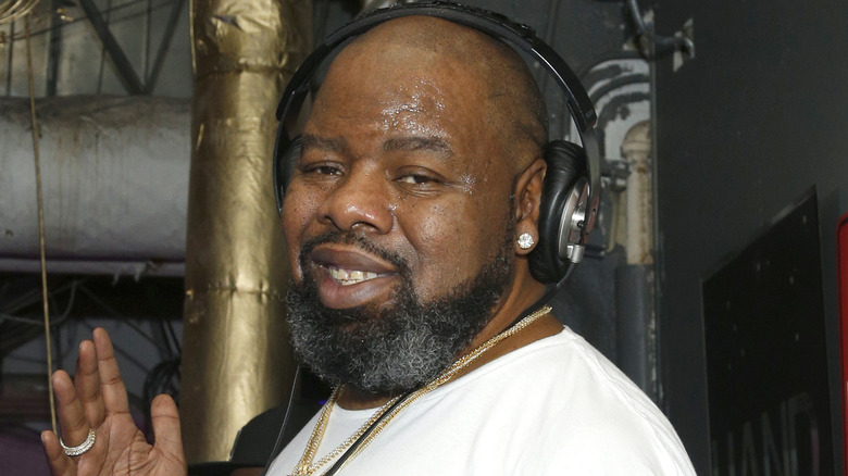 Biz Markie wearing headphones 