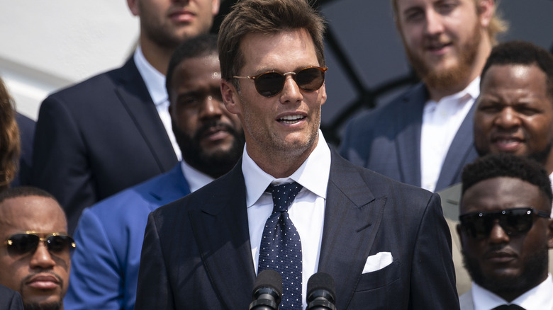 Tom Brady giving speech