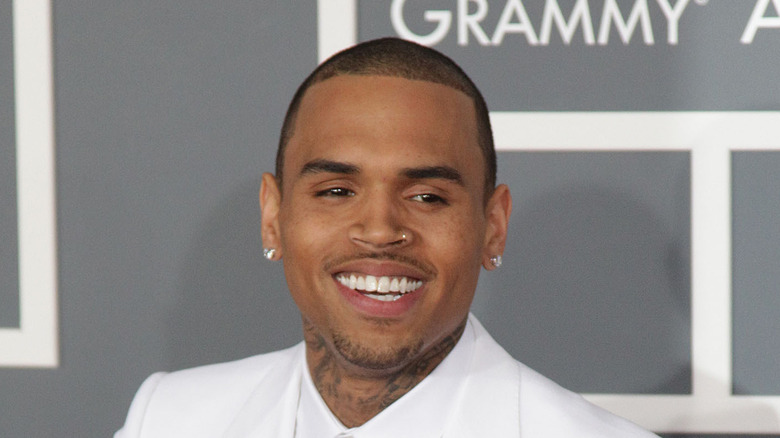 Chris Brown smiling