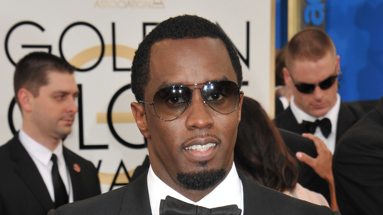 Diddy smiling at Golden Globes