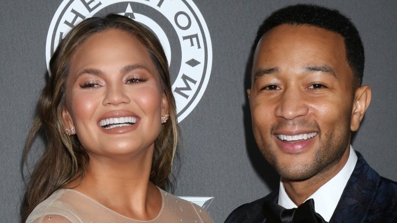 Chrissy Teigen, John Legend smiling