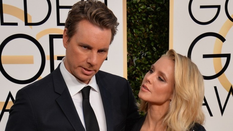 Kristen Bell looking at Dax Shepard