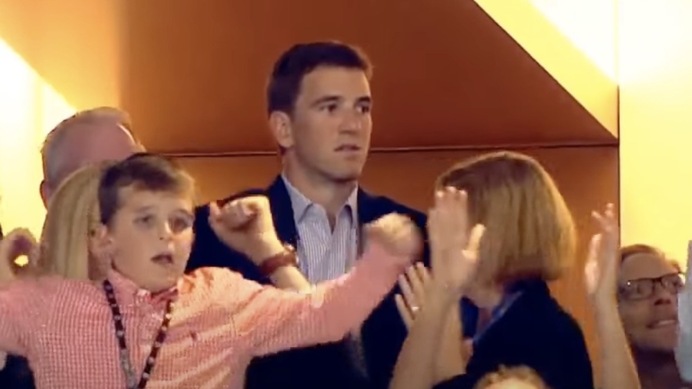 Sad Eli Manning at Super Bowl