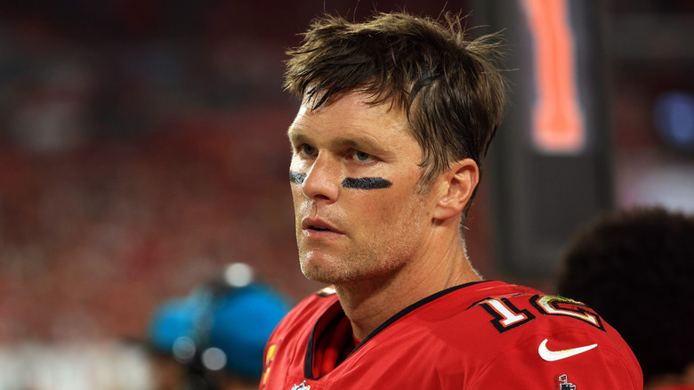 Tom Brady during a Tampa Bay Buccaneers-New Orleans Saints game 2021