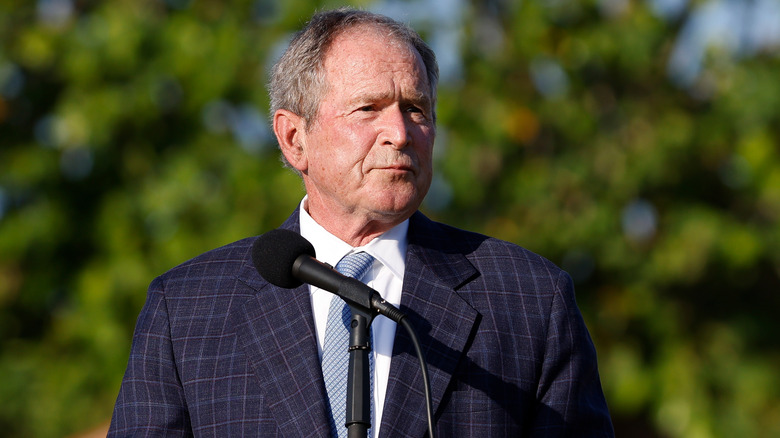 George W. Bush with serious expression in 2021