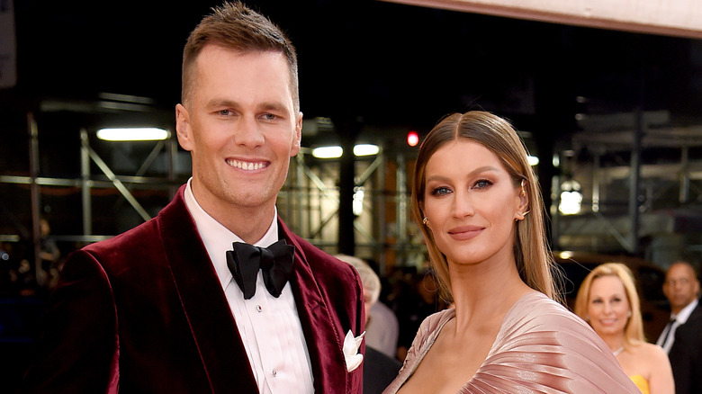 Tom Brady and Gisele Budchen on the red carpet