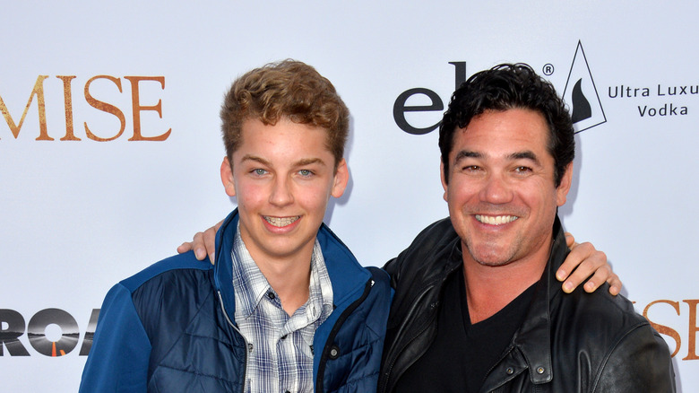 Dean Cain poses with Christopher Cain.