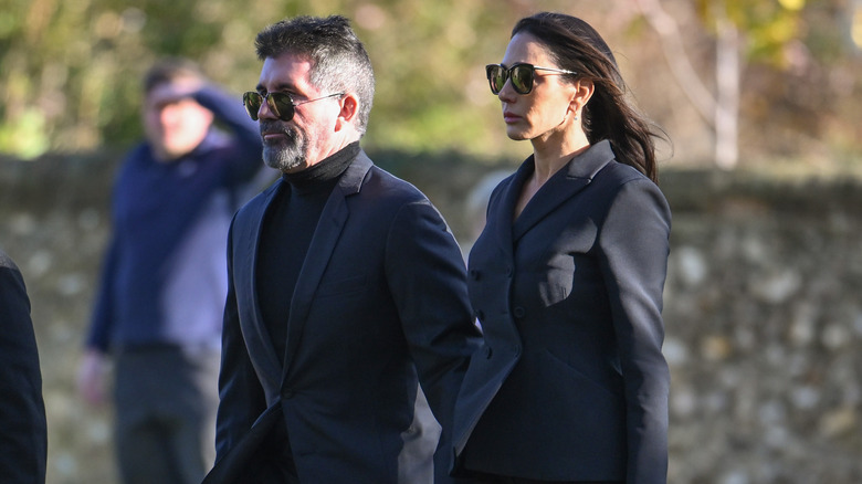 Simon Cowell and Lauren Silverman at Liam Payne's funeral