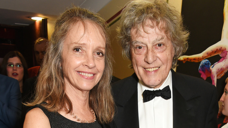 Sabrina Guinness and Tom Stoppard in 2017