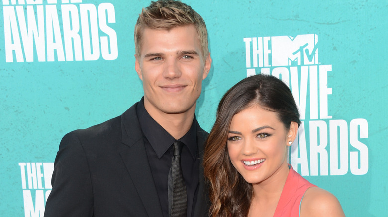 Chris Zylka and Lucy Hale smiling