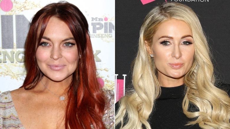 Lindsay Lohan and Paris Hilton side by side