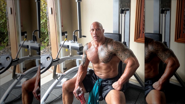 Dwayne Johnson shirtless