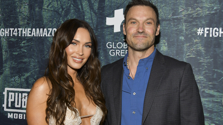 Megan Fox and Brian Austin Green posing