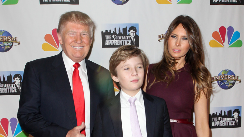 Barron Trump with parents