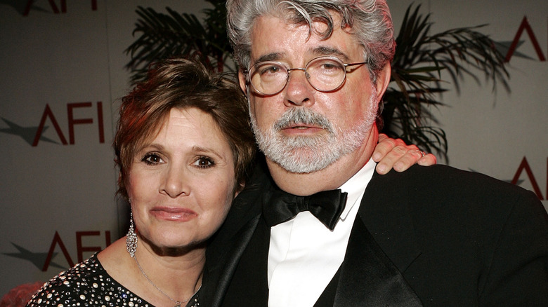 Carrie Fisher and George Lucas in 2005