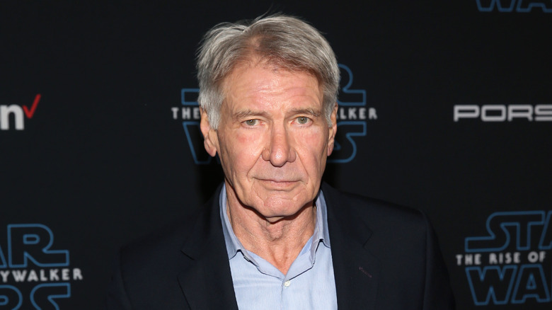 Harrison Ford looking grumpy at Star Wars premiere