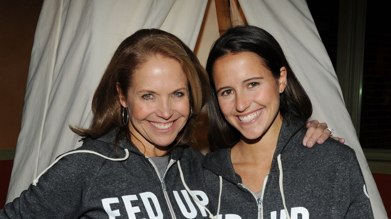 Katie Couric poses with her daughter 