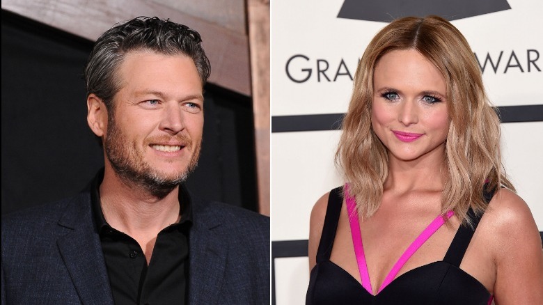 blake shelton smiling miranda lambert