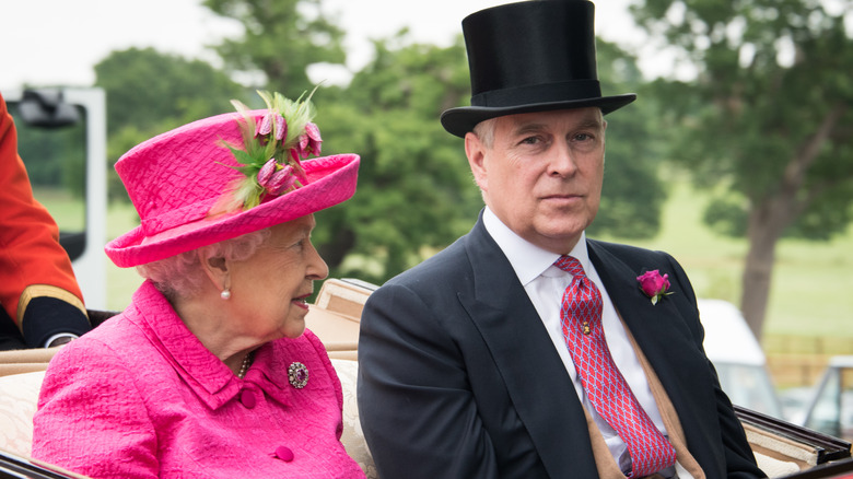 Queen Elizabeth, Prince Andrew talking