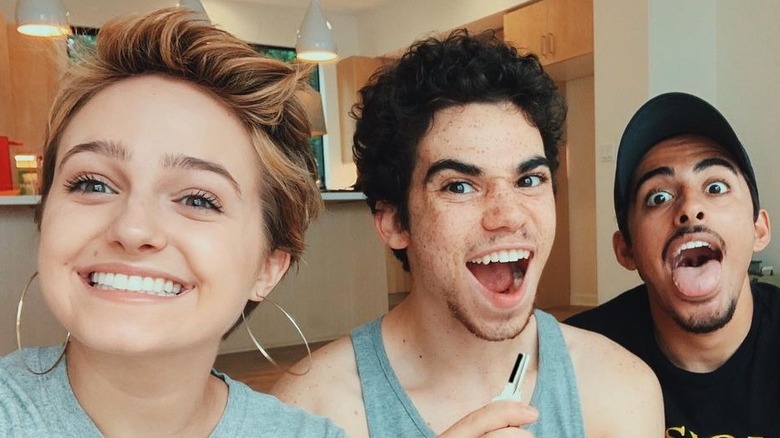 Sophie Reynolds, Cameron Boyce, and Karan Brar selfie