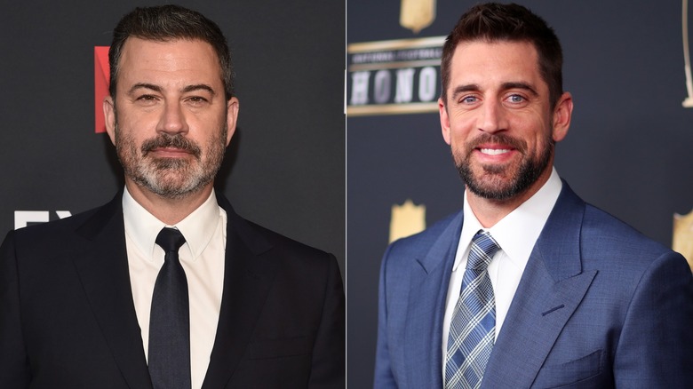 Jimmy Kimmel Aaron Rodgers suit