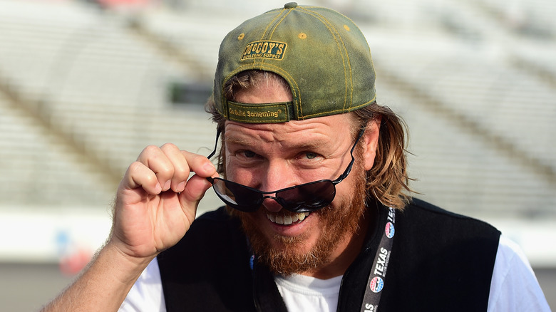 Chip Gaines lowering sunglasses