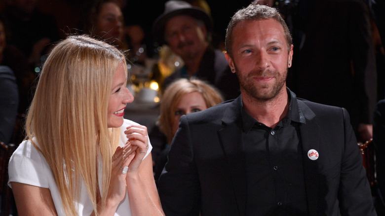 Gwyneth Paltrow and Chris Martin smiling