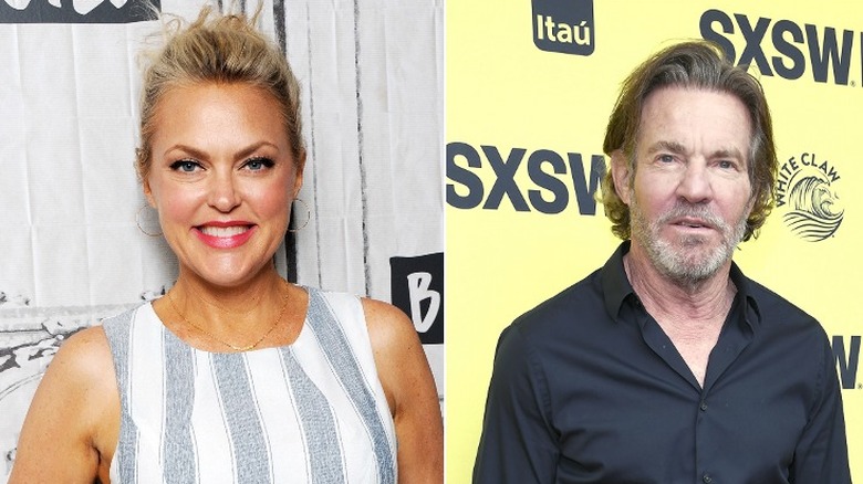 Elaine Hendrix; Dennis Quaid smiling 