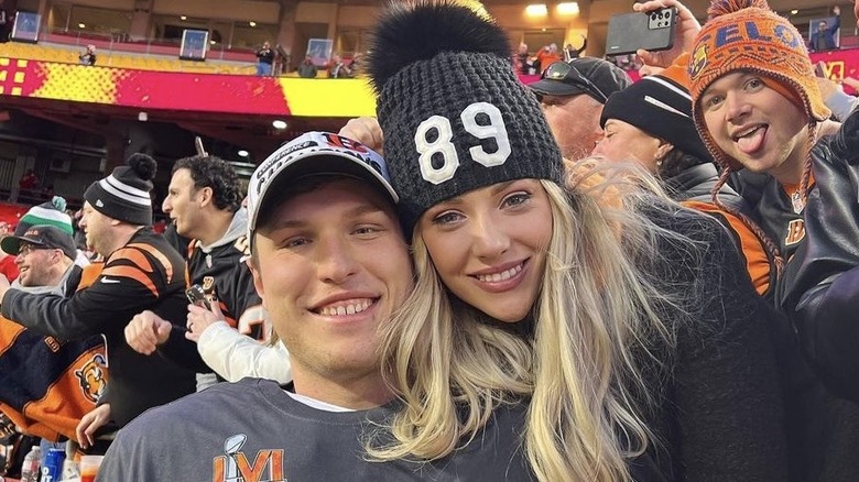 Drew Sample, Angelina Danylyuk Sample, during a Bengals game, in 2022