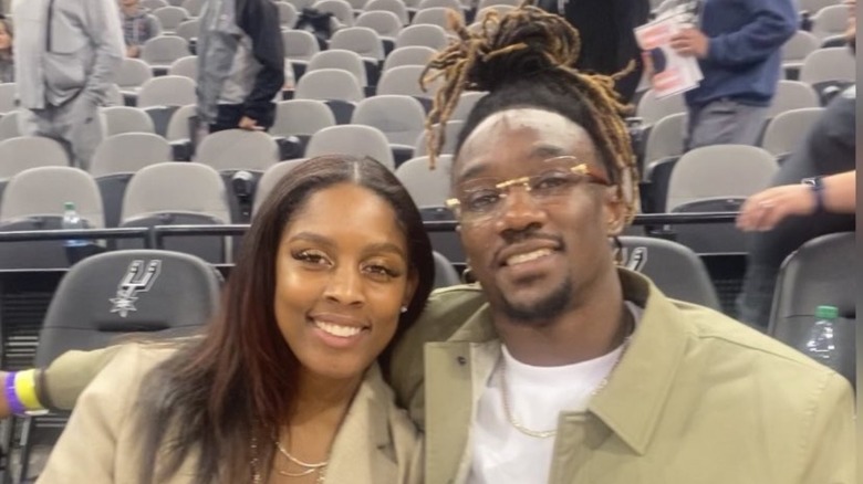 Breshae Monroe, Tre Flowers, at a game together in 2021