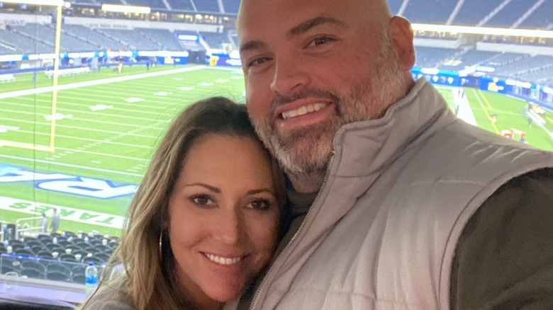 Melissa and Andrew Whitworth at a game