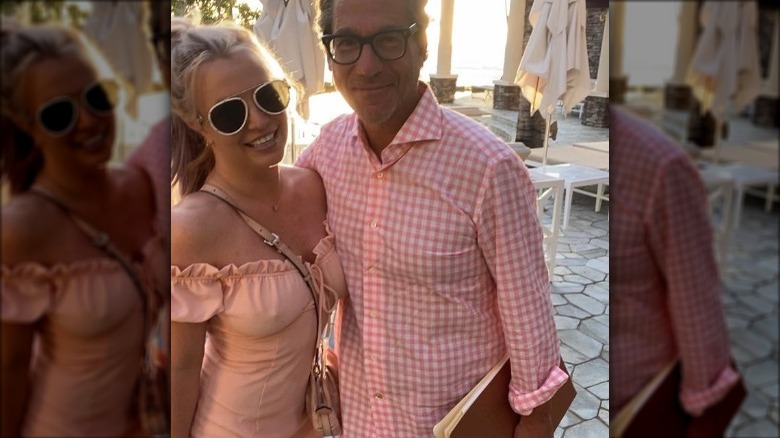 Britney Spears and lawyer in smiling photo