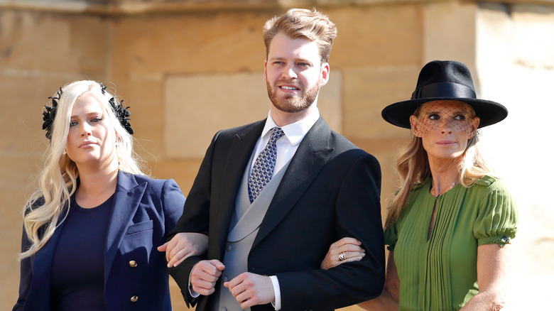 Louis Spencer with wedding guests