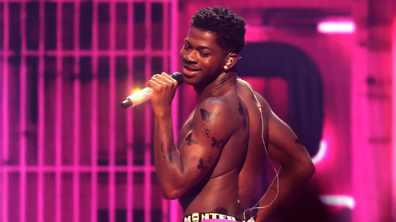 Lil Nas X performing "Industry Baby"